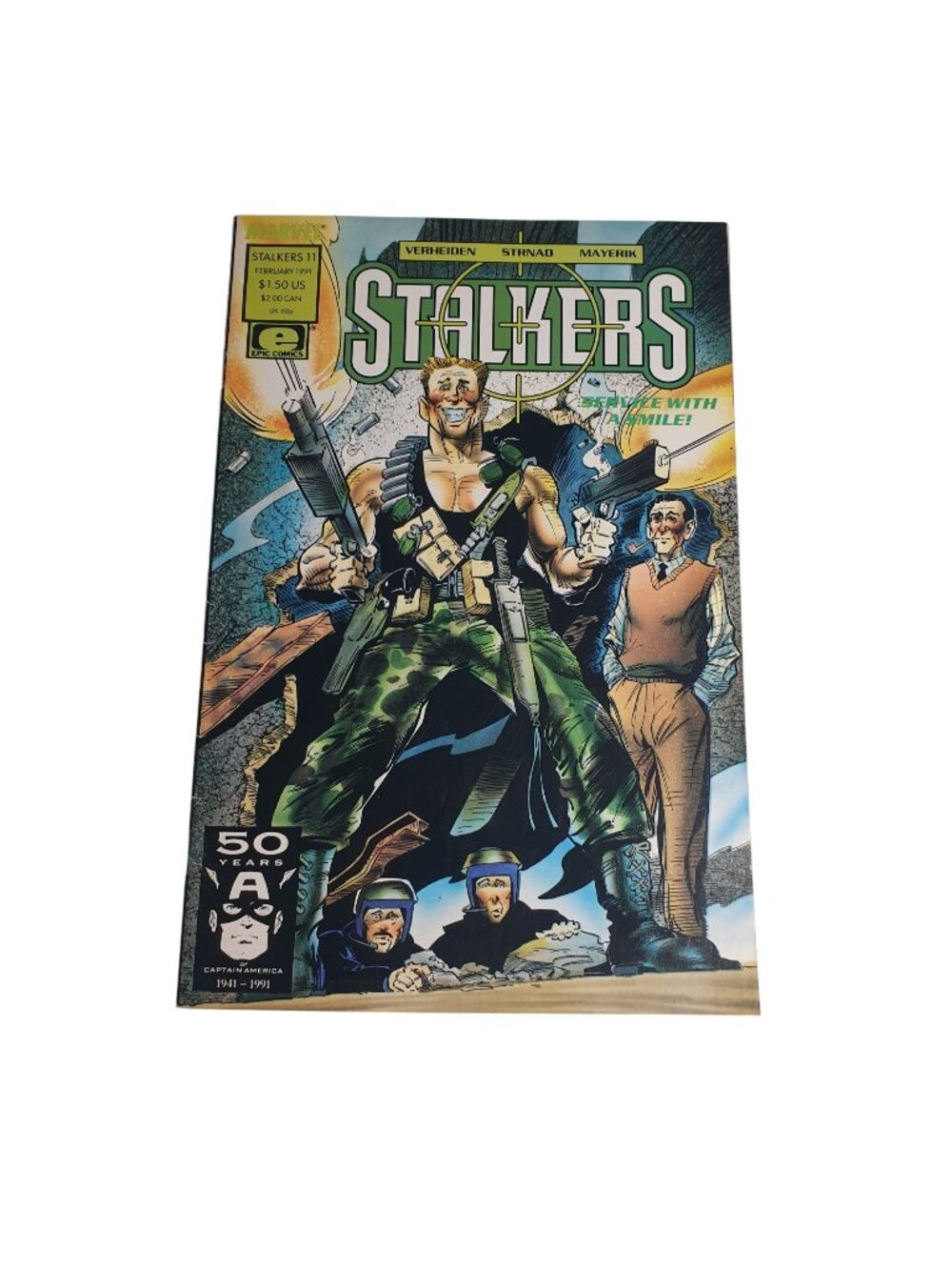 Marvel Comic Book Stalkers Feb 1991 Vintage Collector Bagged Boarded Gift